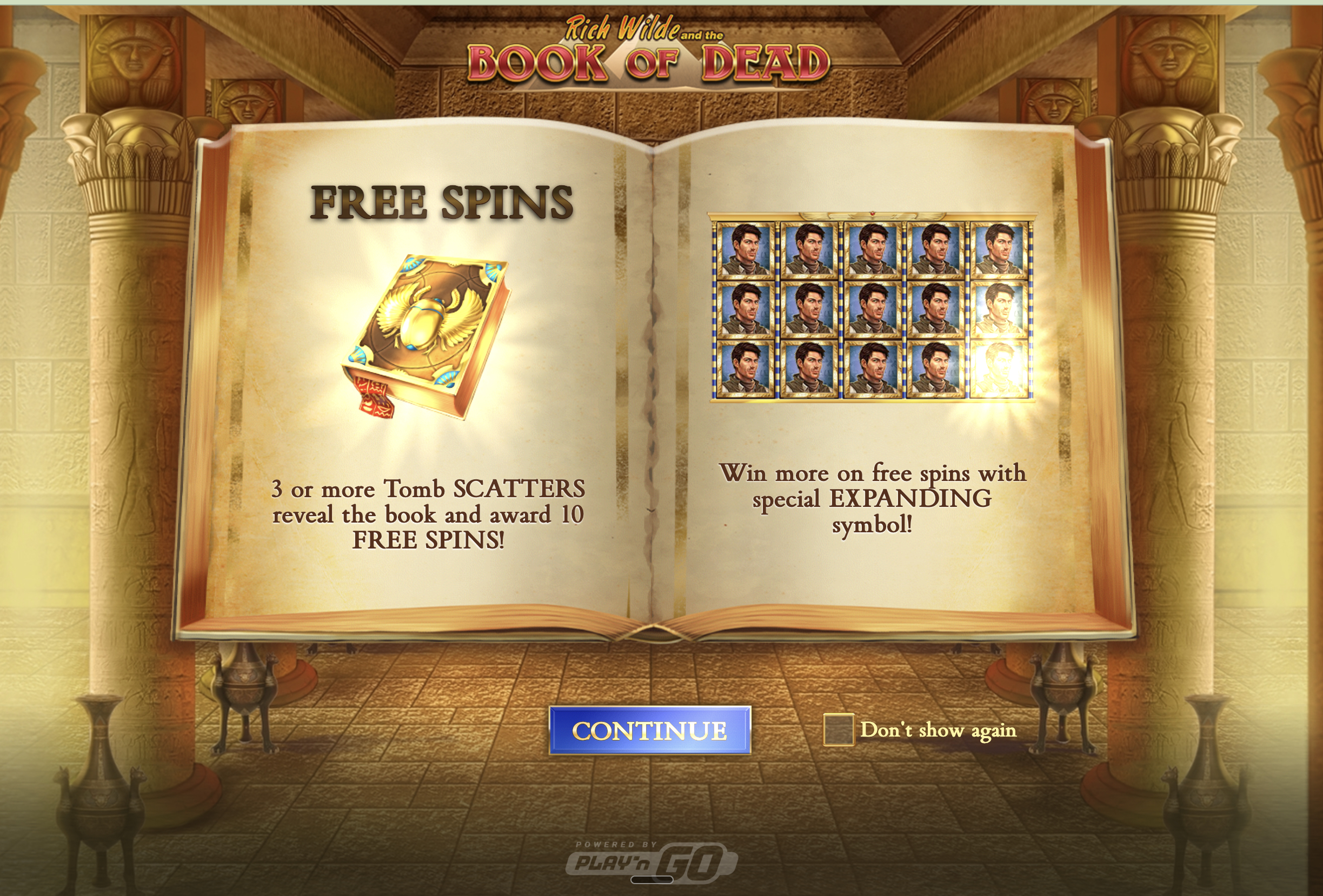 Book of the Dead Freispiele mit expandierendem Symbol bei BlitzBet